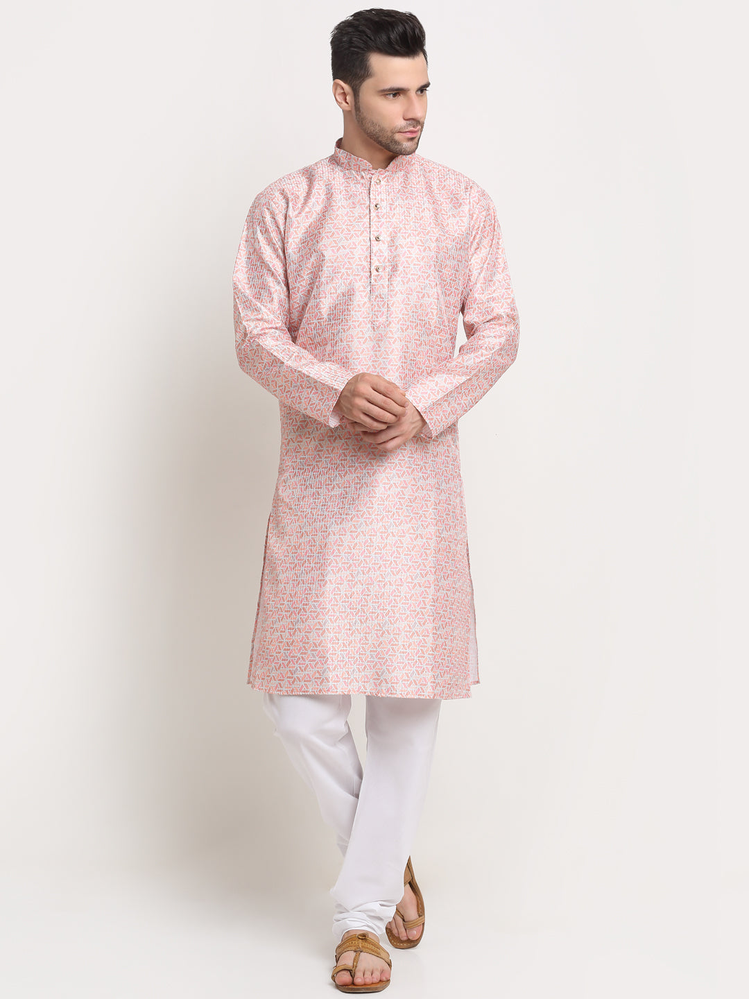Men's Thread Work Silk Sequence Kurta