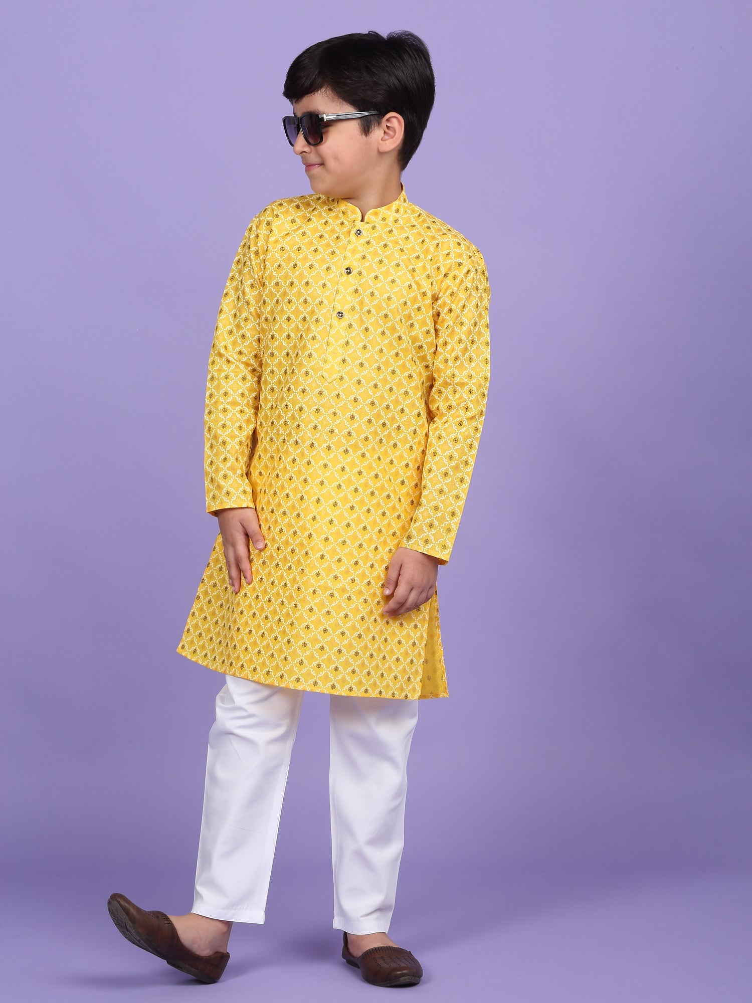 Cotton Blend Floral Printed Kurta