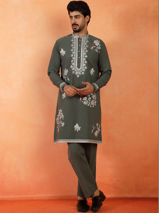 LUXE - Men Embroidered Thread Work Kurta