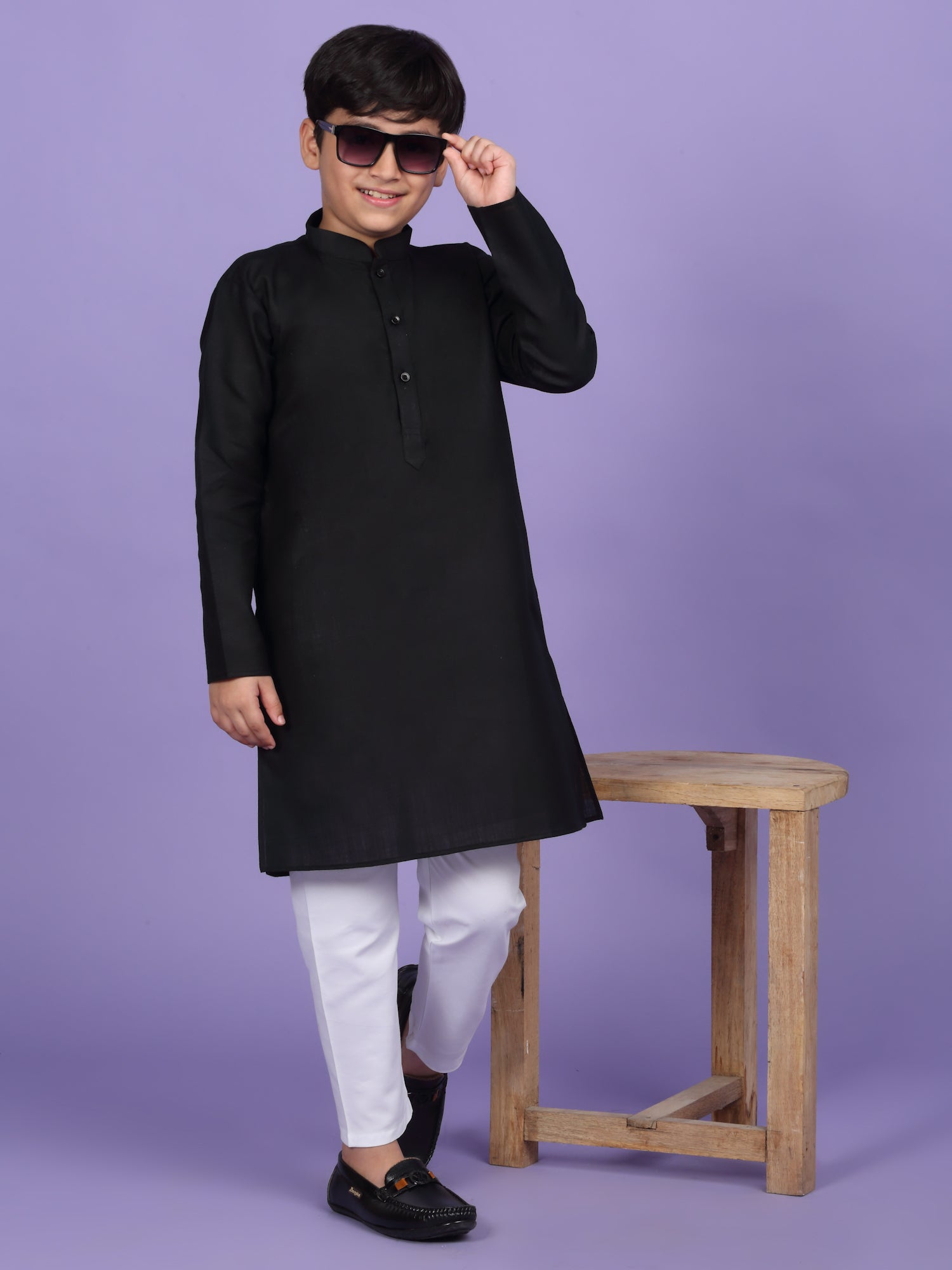 Cotton Blend Solid Kurta
