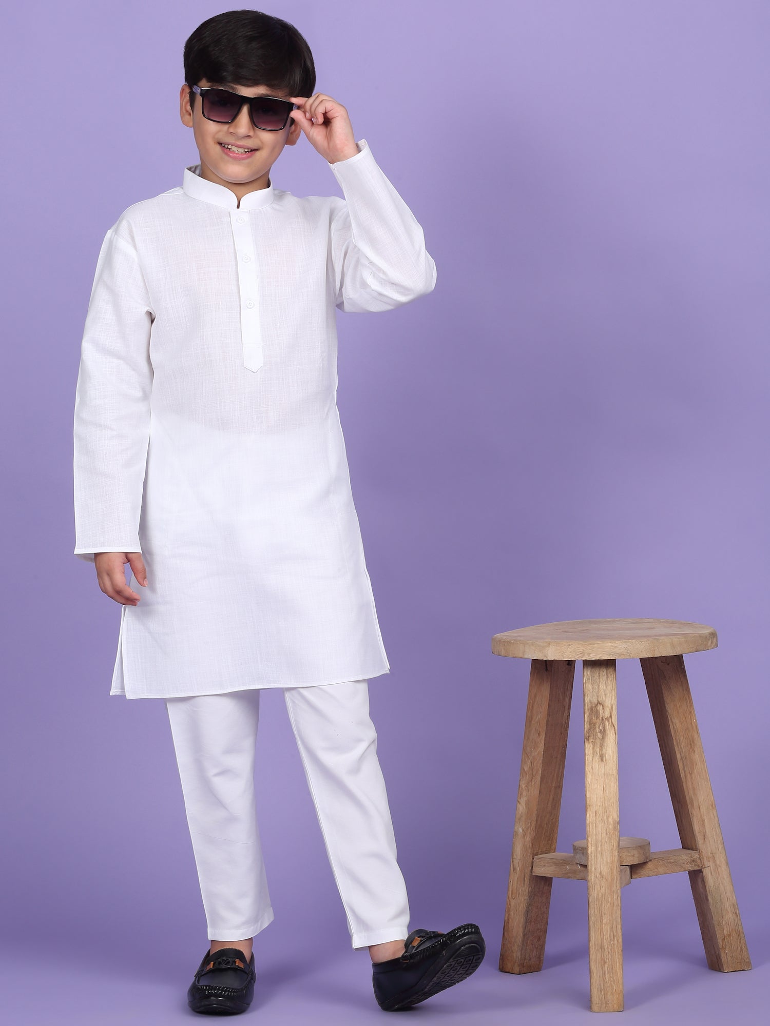 Cotton Blend Solid Kurta