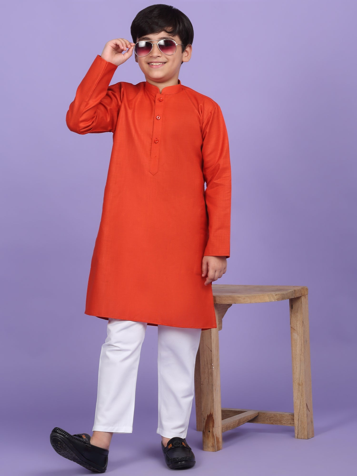 Cotton Blend Solid Kurta