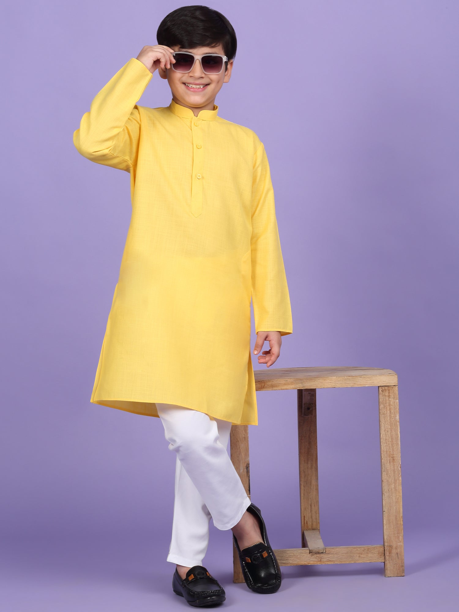 Cotton Blend Solid Kurta