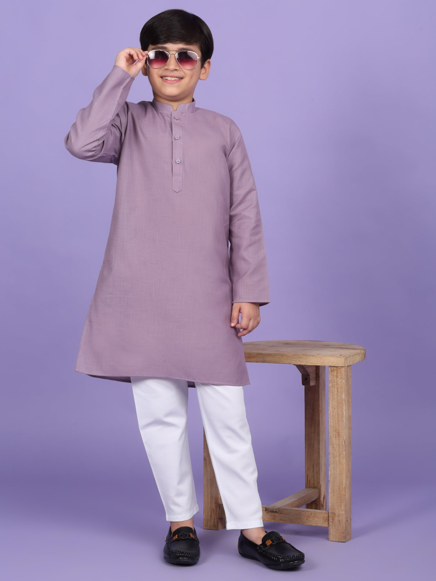 Cotton Blend Solid Kurta