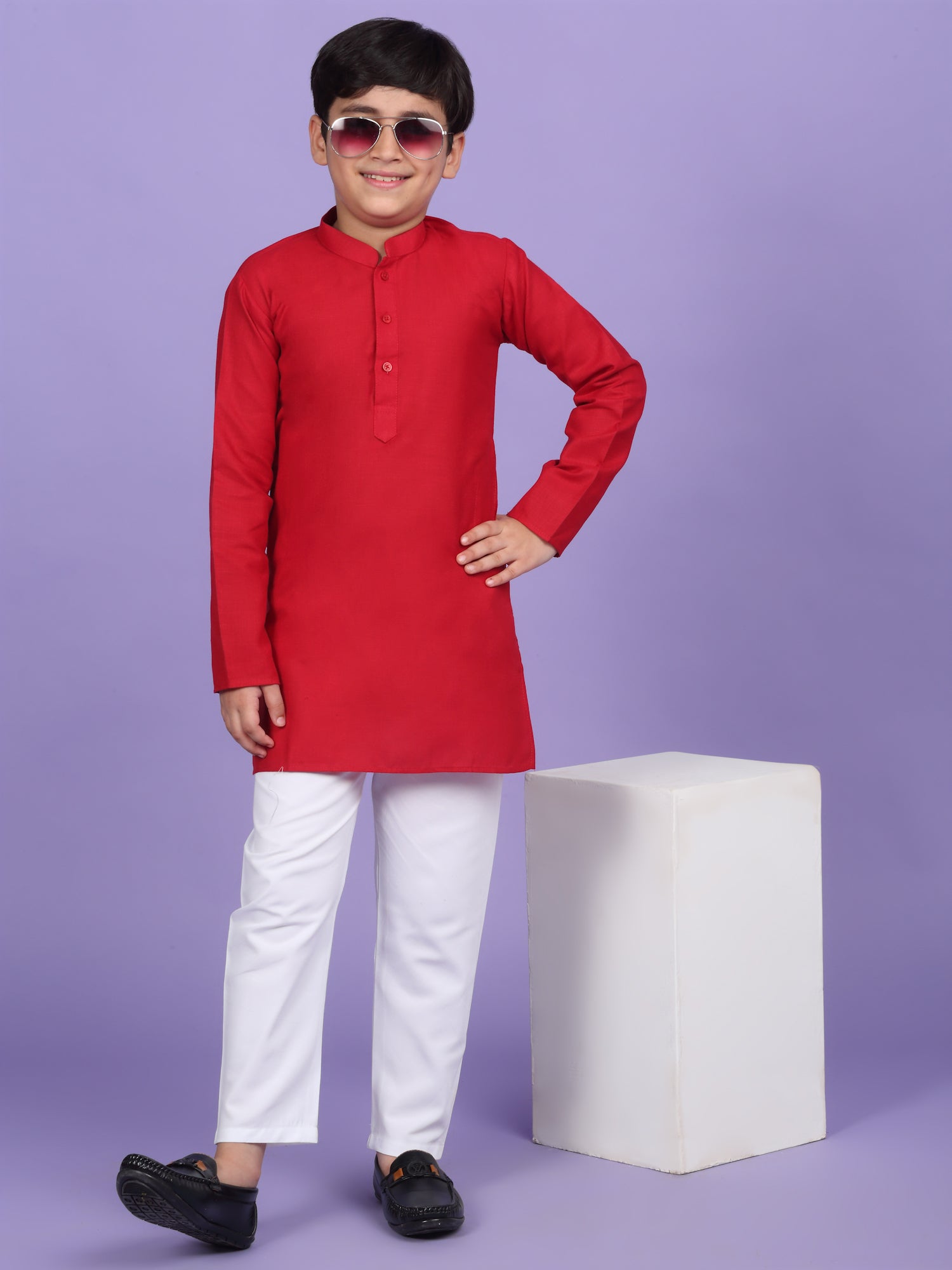 Cotton Blend Solid Kurta
