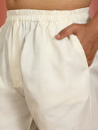 Men's Cotton Silk Floral Embroidered Zip Closure Straight Kurta with Trouser Set - Blue