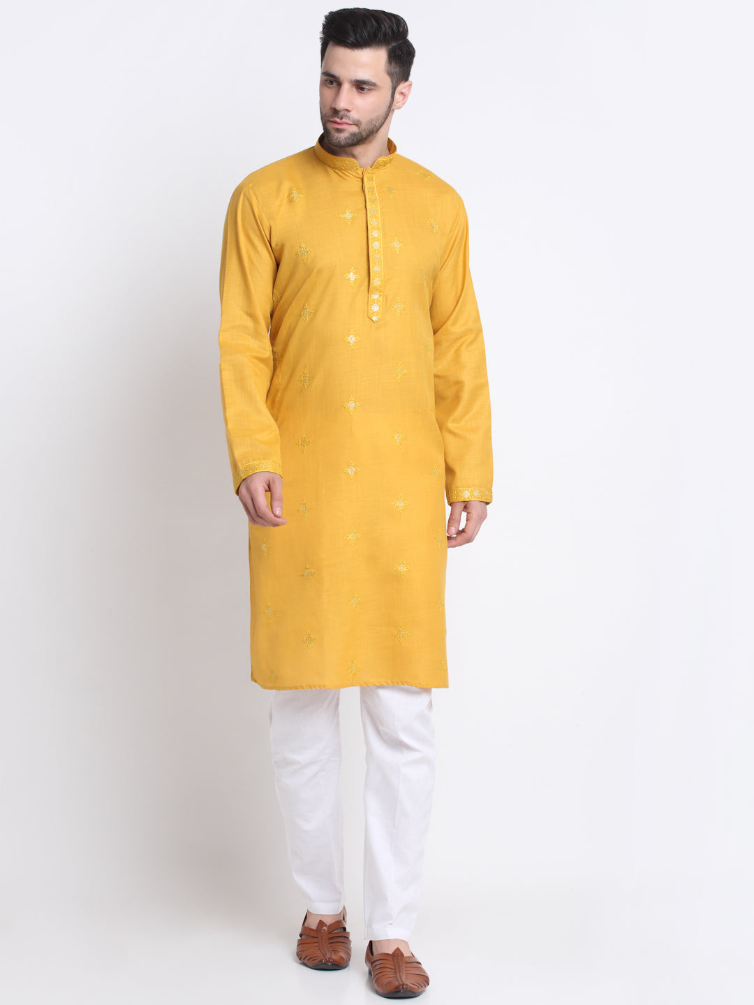 Kraft India Men Cotton Sequence Kurta Only