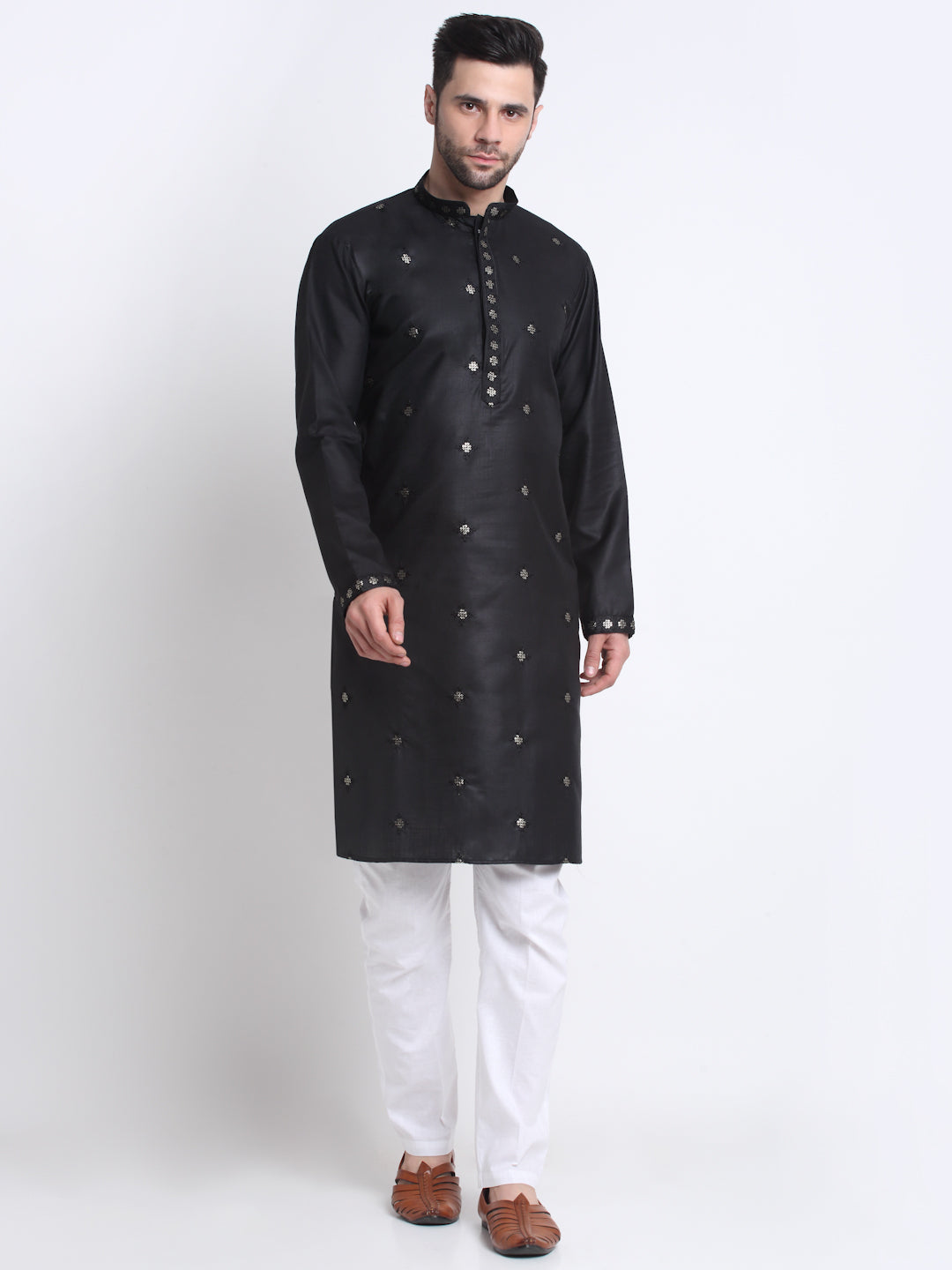 Kraft India Men Cotton Sequence Kurta Only