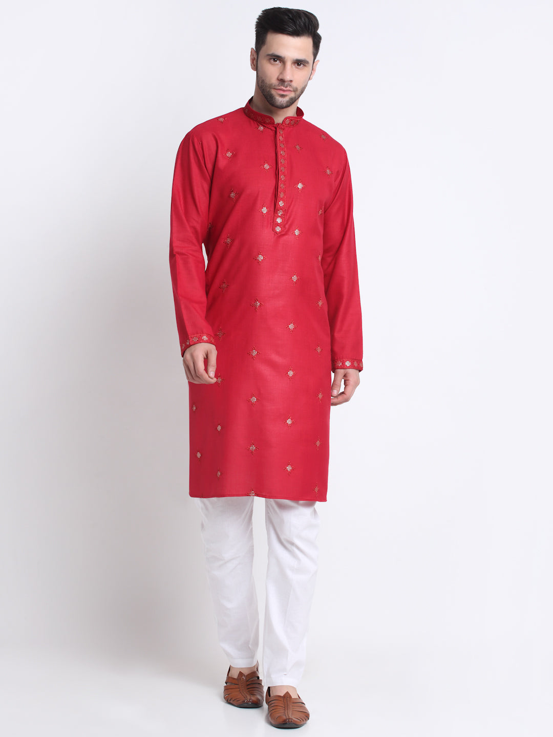 Kraft India Men Cotton Sequence Kurta Only