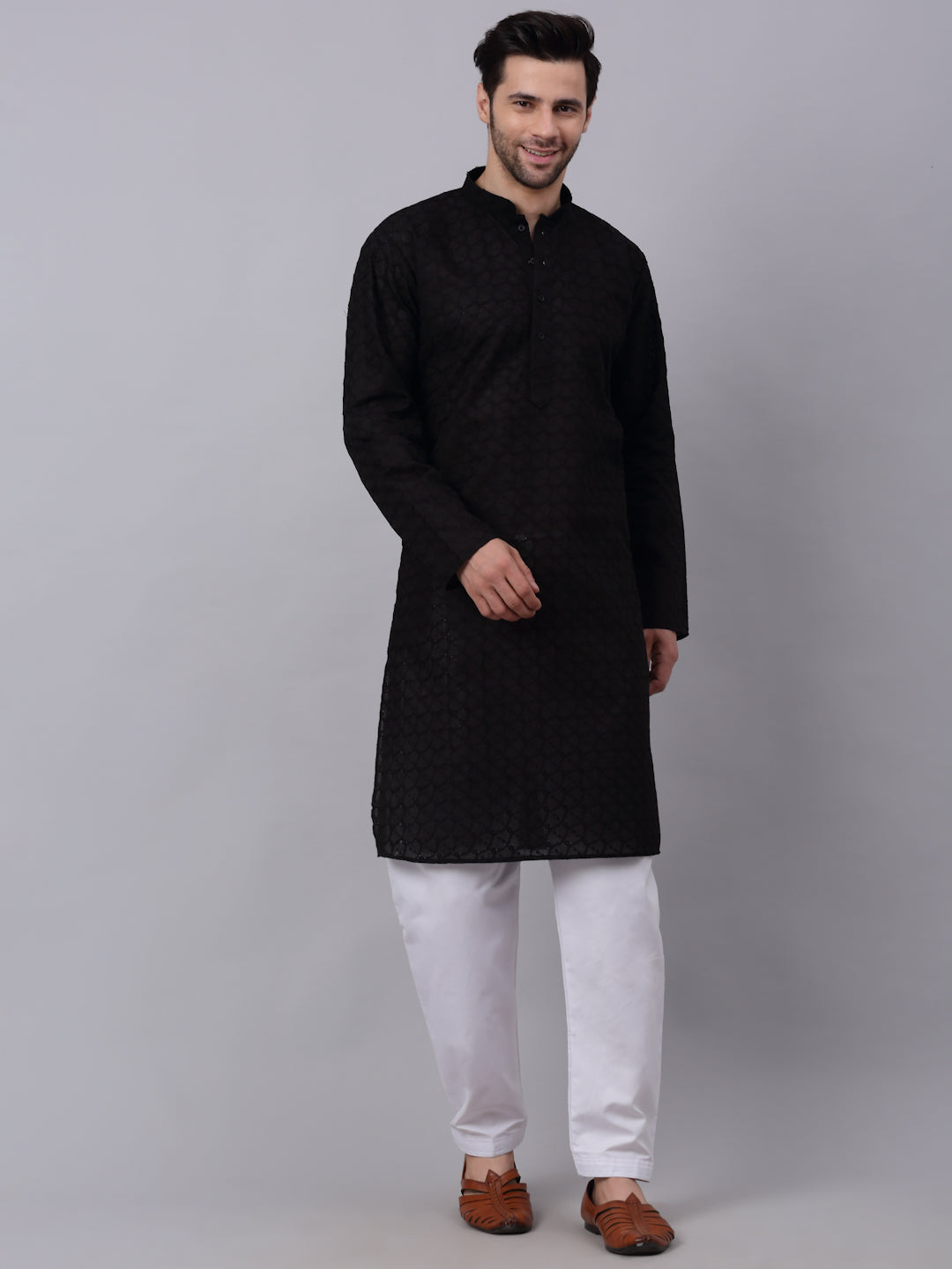 Men's Thread Work Chikan Kurta