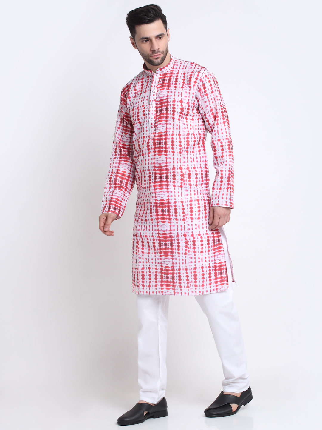 Kraft India Men Cotton Tie-Dye Print Kurta and Pyjama Set