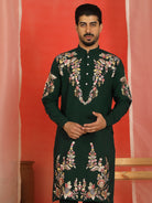 Luxe Men's Japanese Fabric Multi Floral Embroidered with Sequin Work Kurta