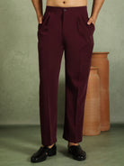 Luxe Men's Japanese Fabric Multi Floral Embroidered with Sequin Work Kurta with Trouser Set - Maroon