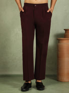 Luxe Men's Japanese Ethnic Motifs Heavy Embroidered with Sequin Work Kurta with Trouser Set - Maroon
