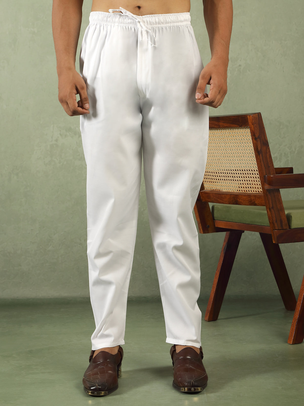 Men's Ombre Embroidered Cotton Silk Straight Kurta with Trouser Set - Yellow